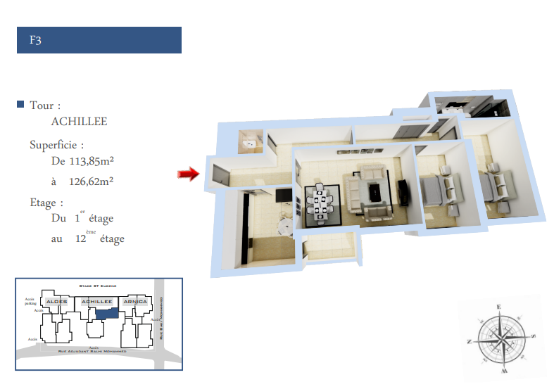 Appartement F3 à vendre à Belair, Oran