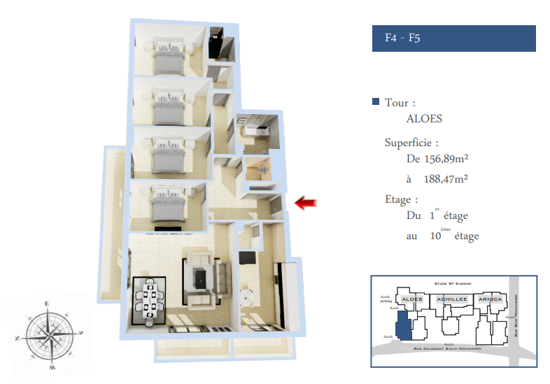 Appartement F4 à vendre - Belair, Oran