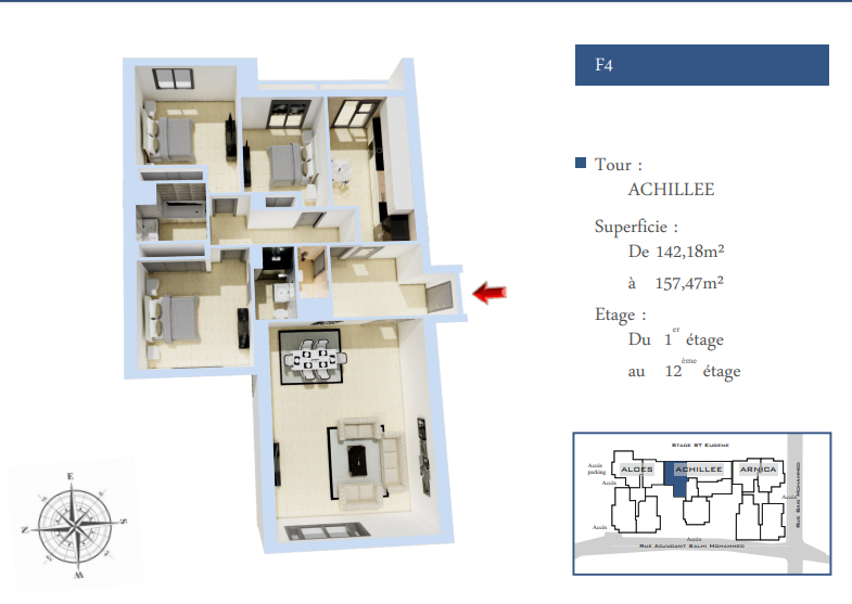 Appartement F4 à vendre - Belair, Oran