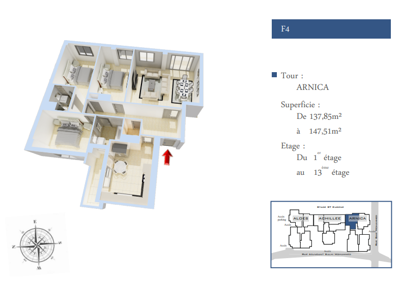 Appartement F4 à vendre - Belair, Oran
