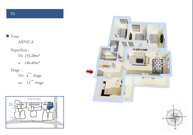 Appartement F4 à vendre - Belair, Oran
