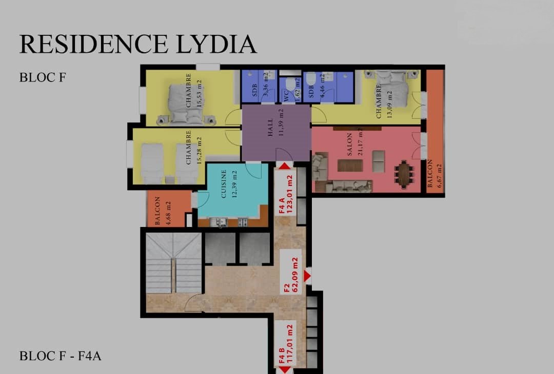 Appartement F4 à vendre - Maraval - Oran avec suite parentale