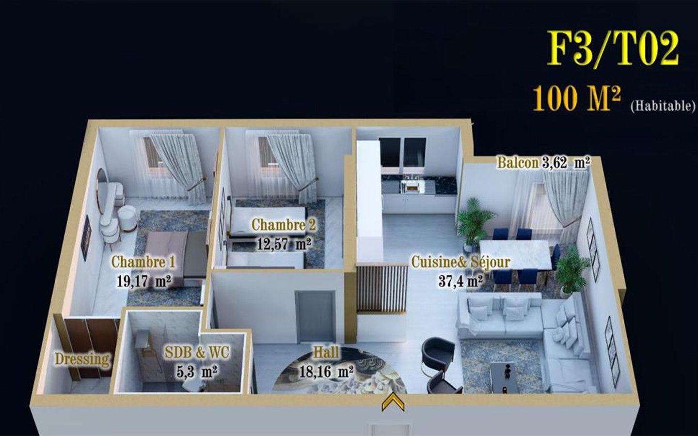 Appartement F3 à vendre- Sidi saÏd- Tlemcen