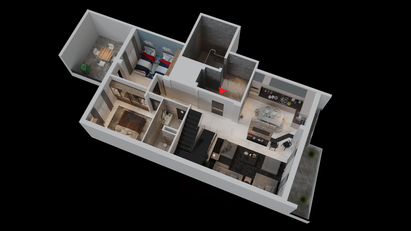 Appartement Triplex à vendre -Fernand Ville- Oran avec piscine