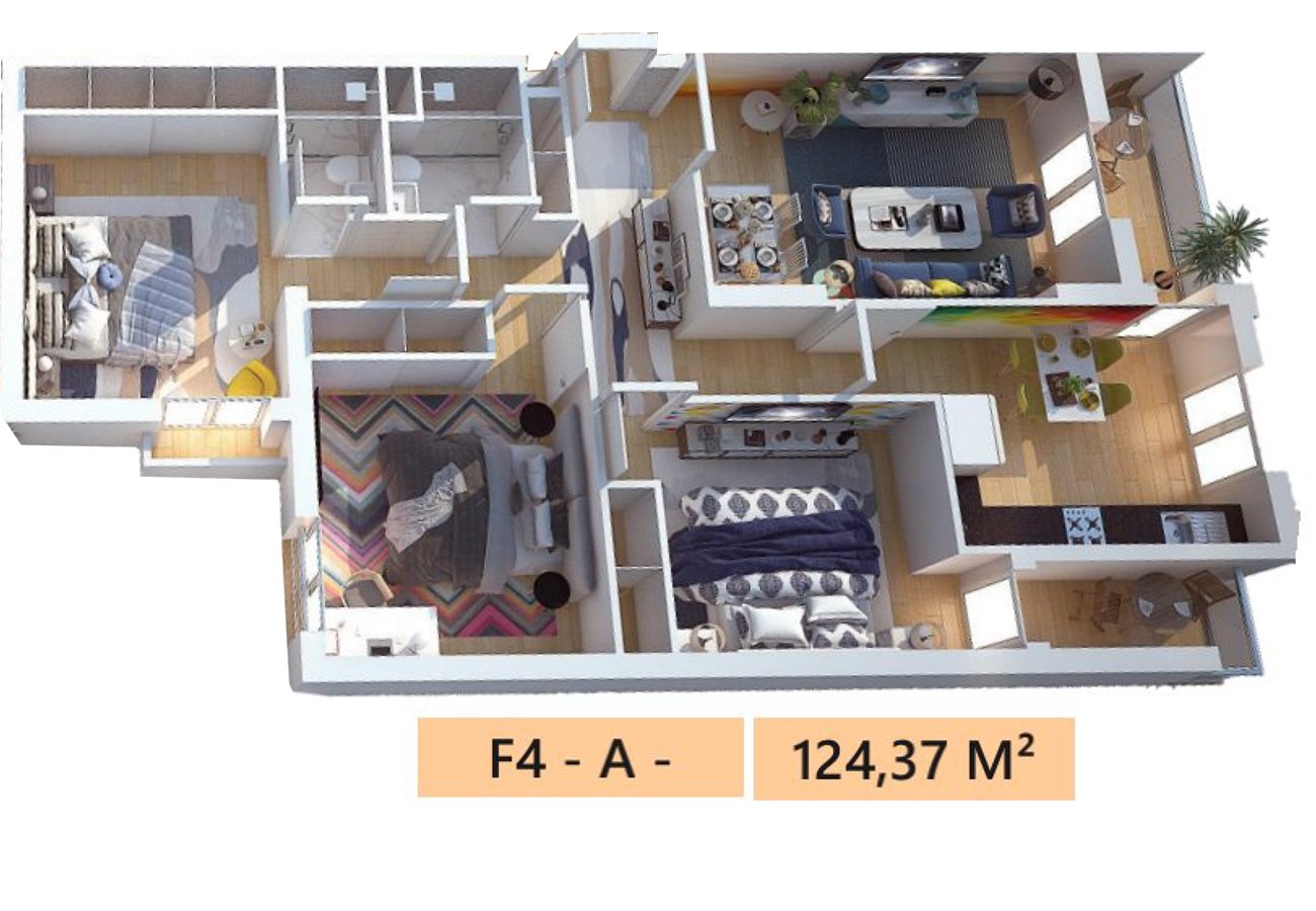 Appartement F4 à vendre -Frange Maritime- Oran avec vue panoramique