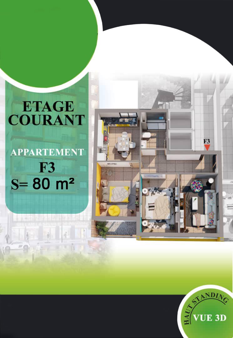 Appartement F3 à vendre - Hai Khemisti Fernand Ville - Oran
