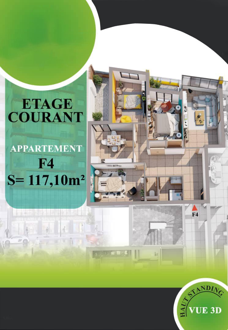 Appartement F4 à vendre - Hai Khemisti Fernand Ville - Oran