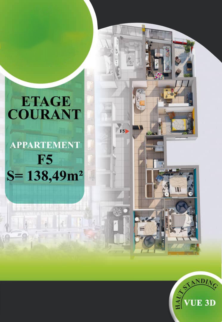 Appartement F5 à vendre - Hai Khemisti Fernand Ville - Oran