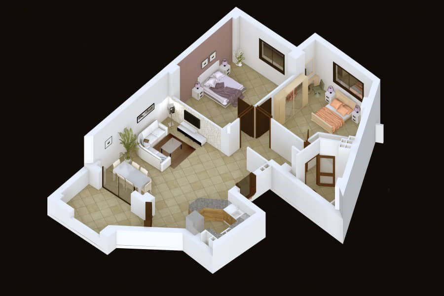 Appartement F3 à vendre - Rond Point Clinique - Oran avec vue panoramique