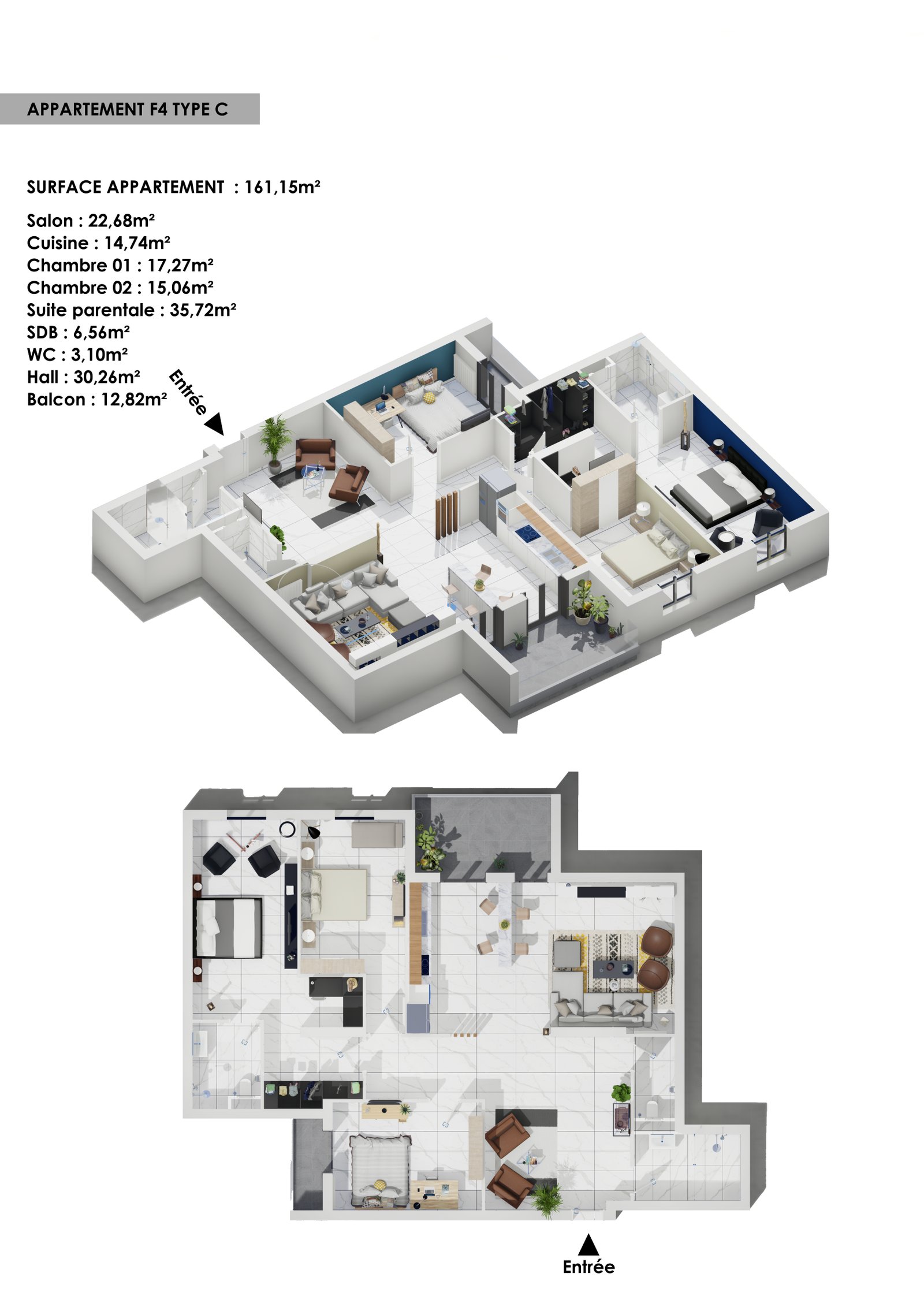 Appartement T4 à vendre - Gambetta- Oran avec vue panoramique