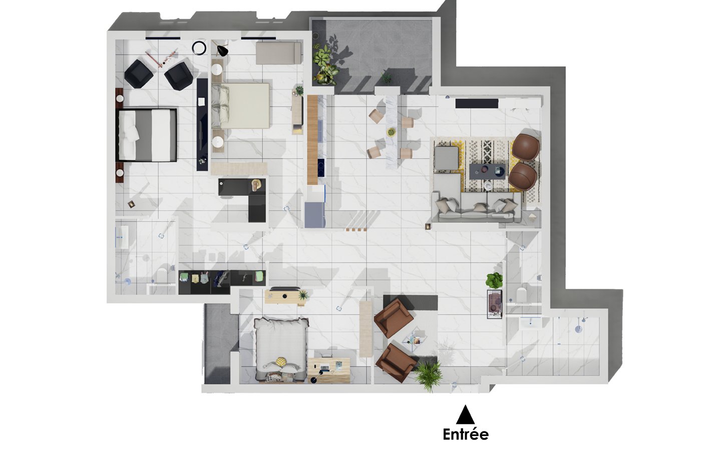 Appartement T4 à vendre - Gambetta- Oran avec vue panoramique