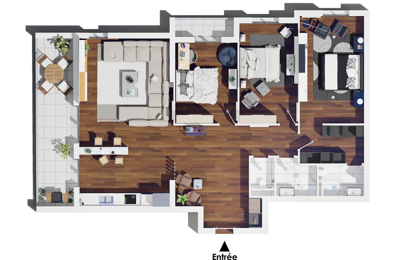 Appartement T4 à vendre -Gambetta-Oran avec vue panoramique