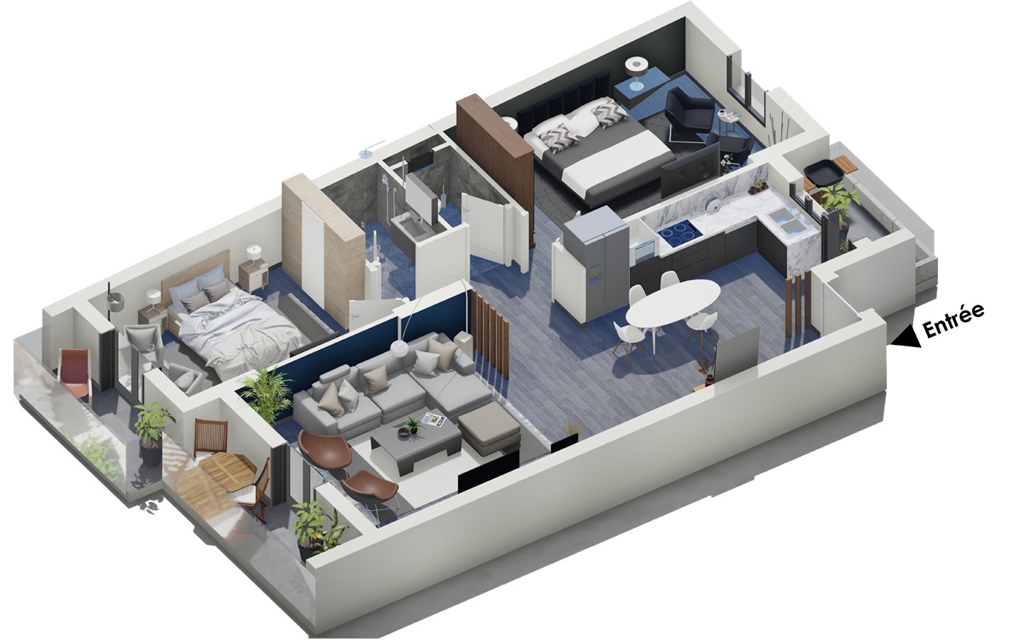 Appartement T3 à vendre -Gambetta- Oran avec vue panoramique
