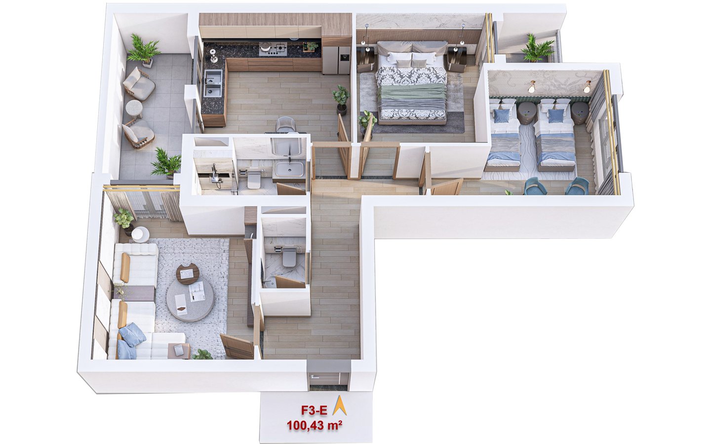 Appartement F3 à vendre -Bel-Air- Oran avec vue panoramique