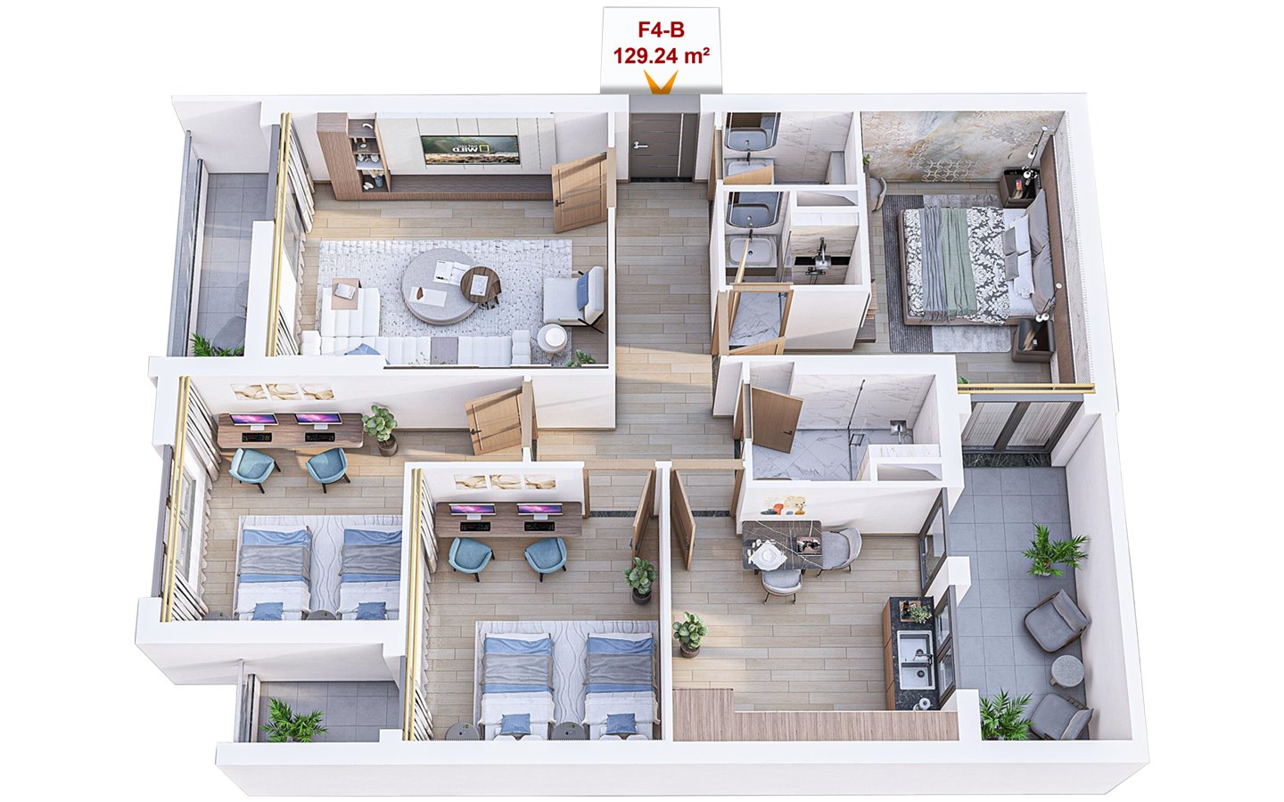 Appartement F4 à vendre - Bel-Air-Oran avec vue panoramique