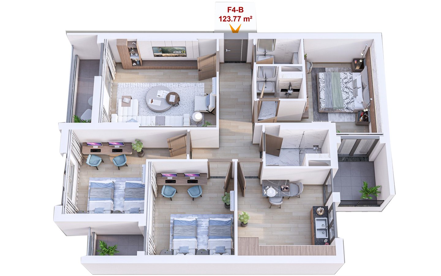 Appartement F4 à vendre -Bel-Air- Oran avec vue panoramique