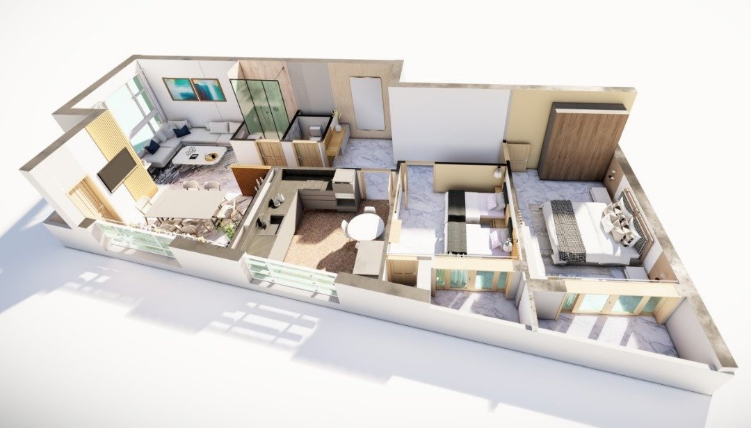 Appartement F3 92, à vendre- Gambetta-Oran avec vue panoramique