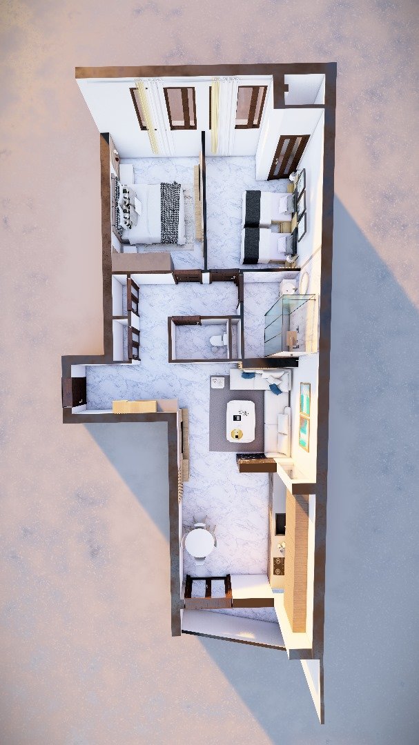 Appartement F3 84, à vendre-Gambetta-Oran avec vue panoramique