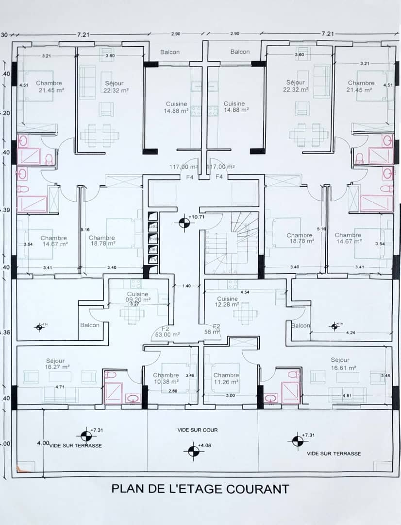 Appartement F4 à vendre - Fernand Ville-Oran avec vue panoramique