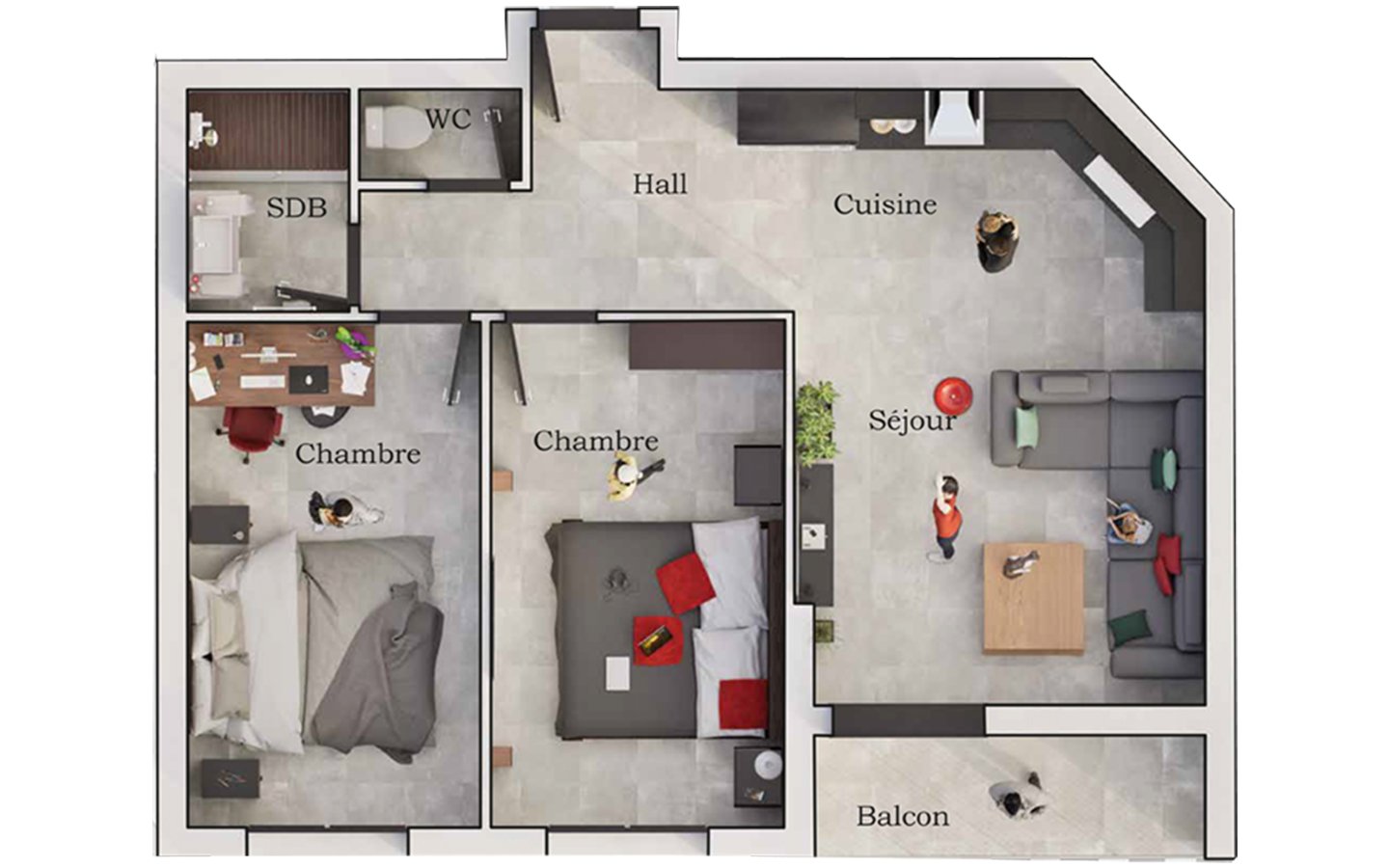Appartement F3 à vendre -Bouchikhi-Oran avec vue panoramique