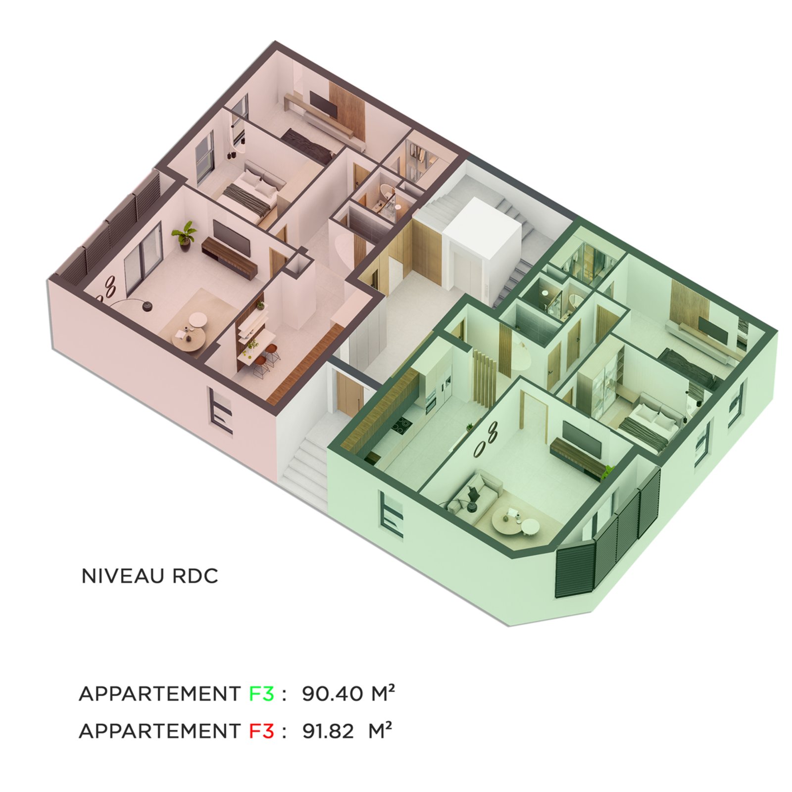 Appartement F3 à vendre - Belgaid -Oran avec suite parentale