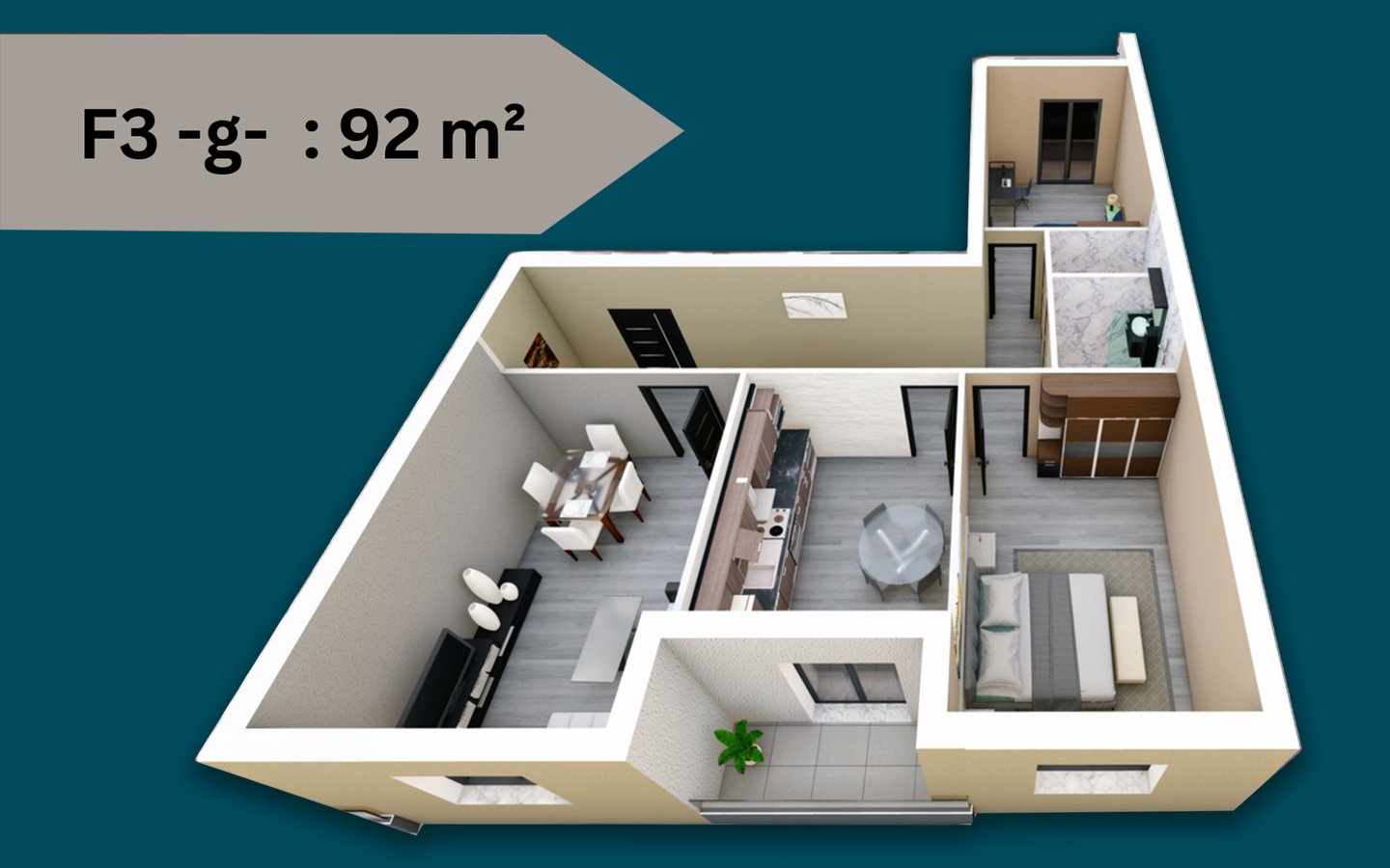 Appartement F3 à vendre - Belgaïd-Oran