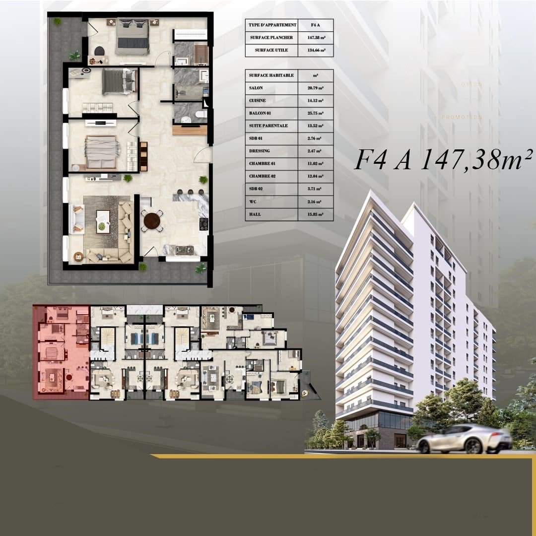 Appartement F4 à vendre -Hlm-Oran