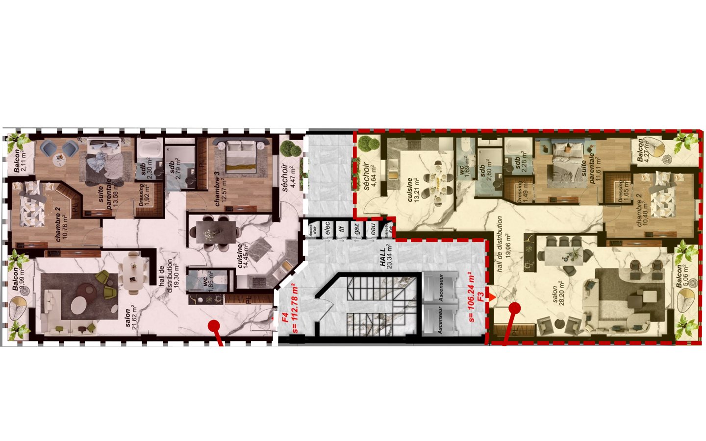 Appartement F3 à vendre -Bir El Djir-Oran