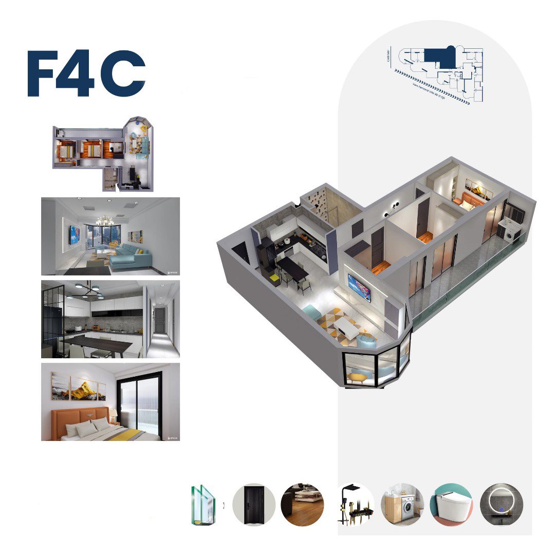 Appartement T4 à vendre - Frange Maritime-Oran avec vue sur mer