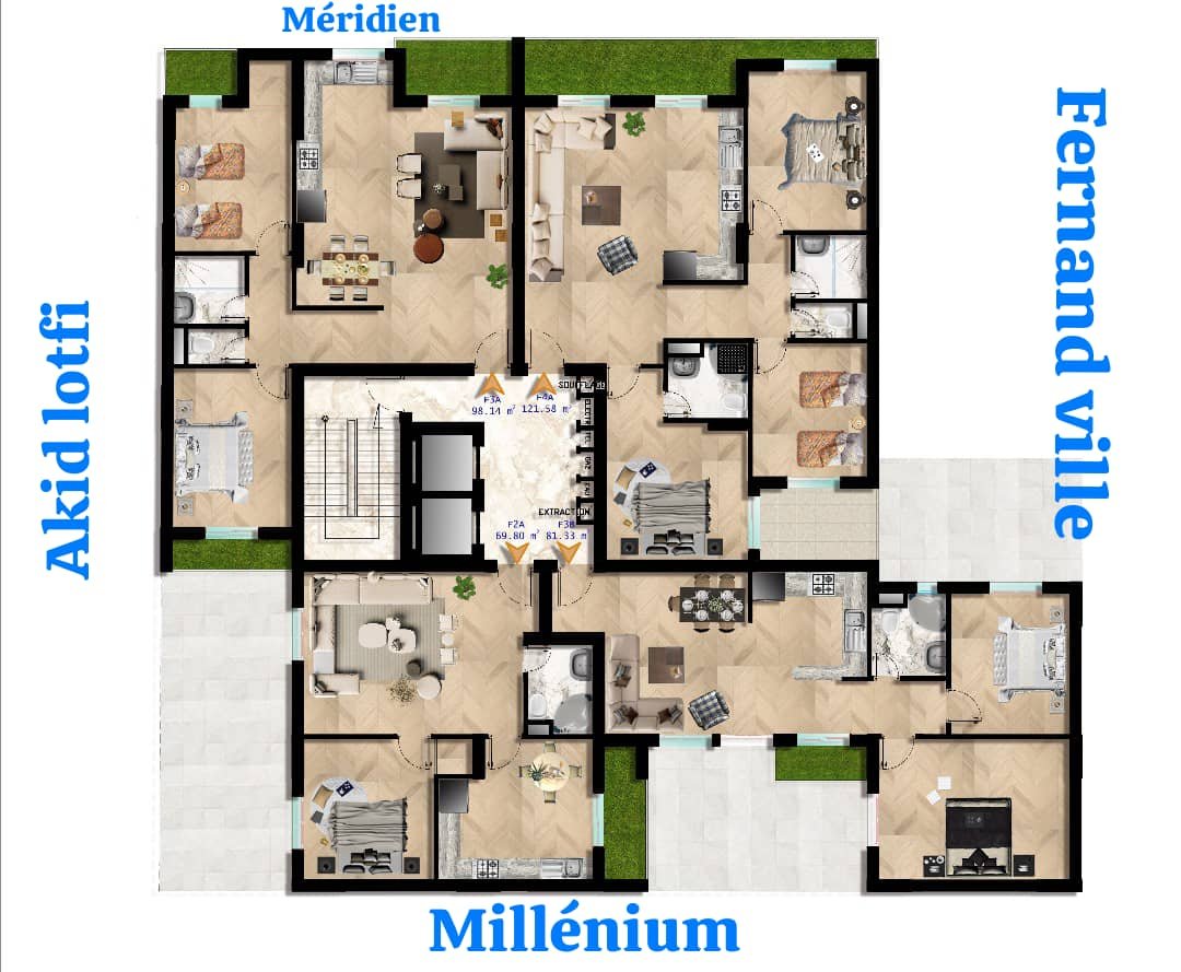 Appartement T2 à vendre - Fernand Ville- Oran