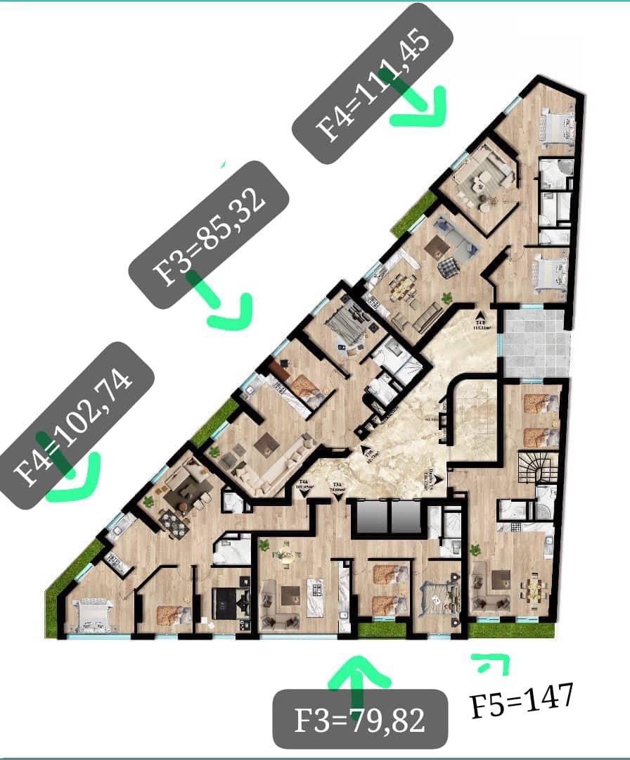 Appartement T4 à vendre - Gambetta-Oran