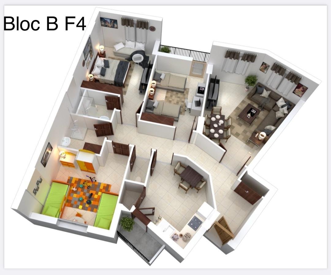 Appartement F4 à vendre à Boulevard Des Lions, Oran avec vue panoramique