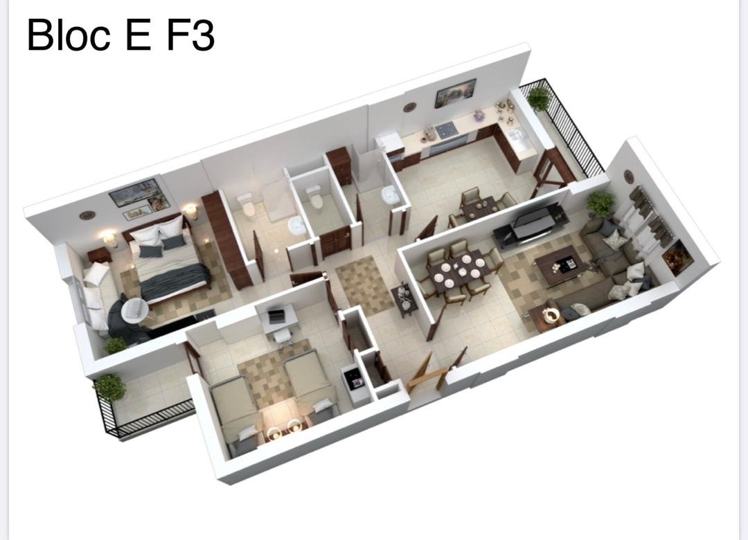 Appartement F3 à vendre à Boulverd Des Lions, Oran avec vue panoramique