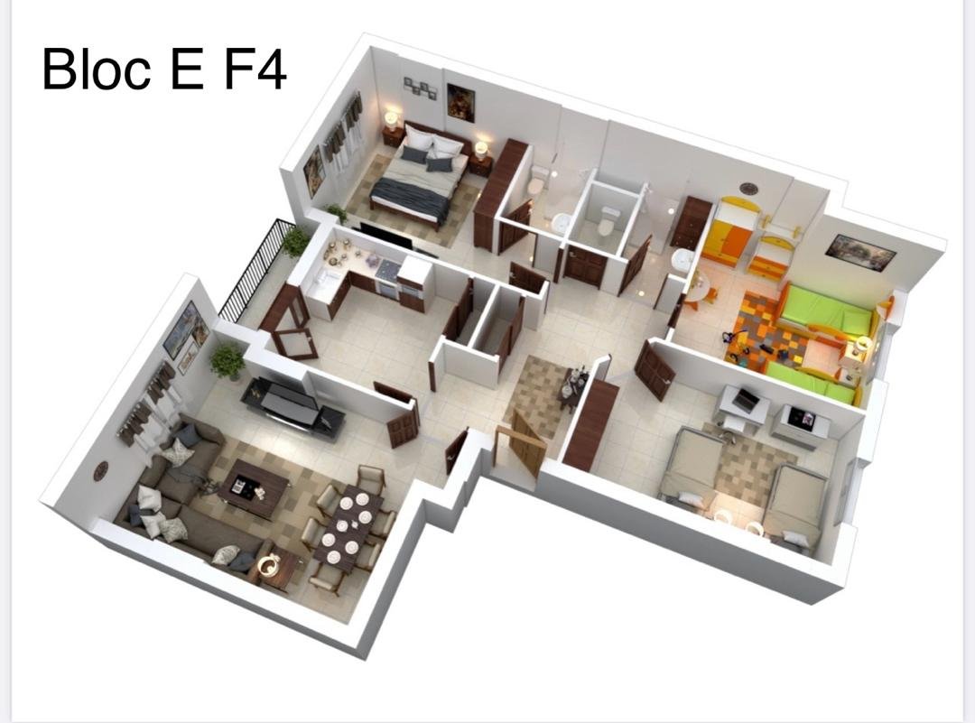 Appartement F4 à vendre à Boulevard Des Lions, Oran avec vue panoramique