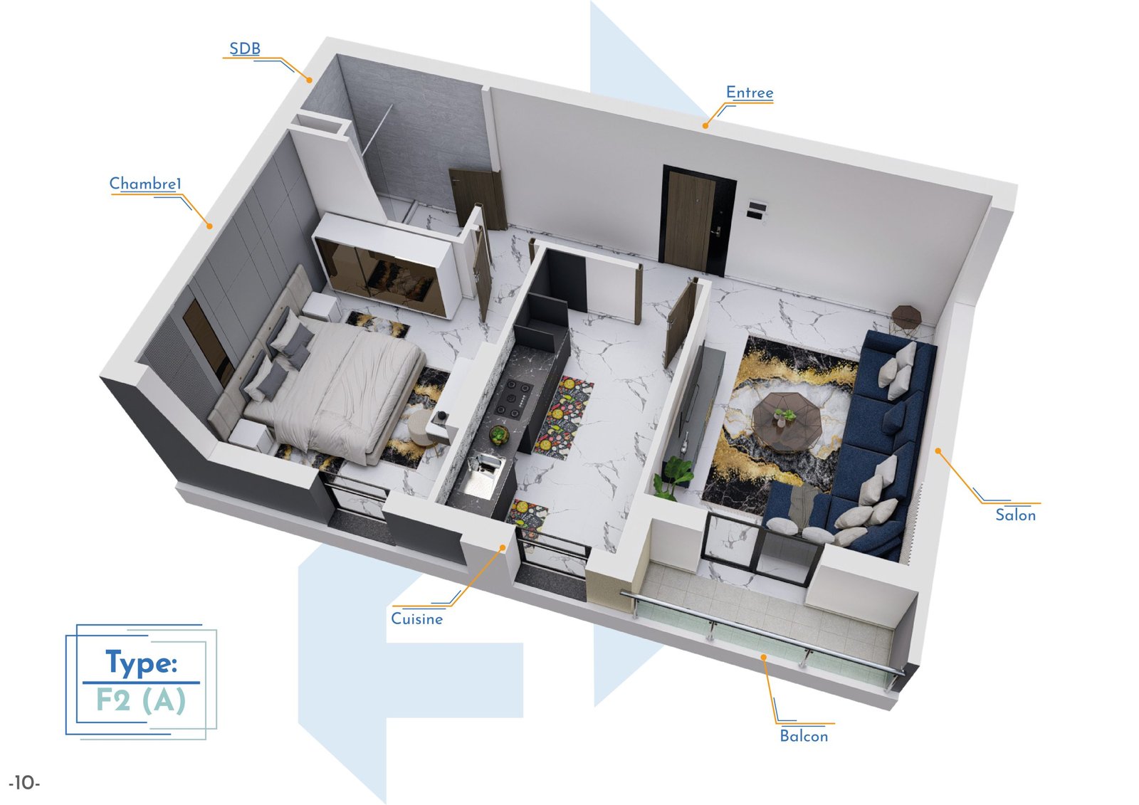 Appartement T2 à vendre à Bel-air, Oran